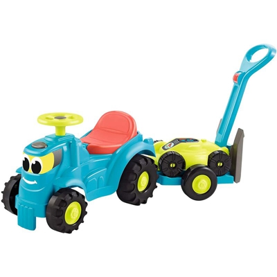 Simba Toys - Simba- Primipassi Trattore 2 in 1 con rimorchio e tagliaerba