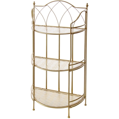 Kasanova - Scaffale 3 Ripiani Oro, 58x116x28 Cm Oro