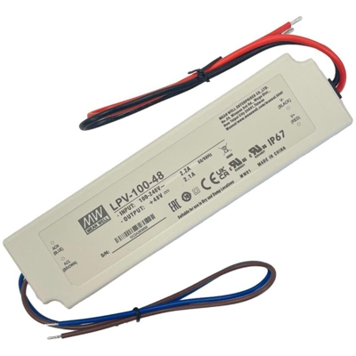 Mean Well LPV-100-48 Trasformatore per LED Tensione costante 100 W 0 - 2.1 A 48 V/DC non dimmerabile, Circuito PFC, Pro