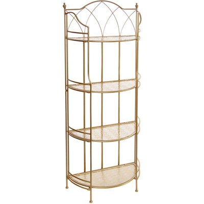 Kasanova - Scaffale 4 Ripiani Oro, 58x124x28 Cm Oro