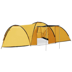 Tenda Igloo Da Campeggio 650x240x190 Cm Per 8 Persone Gialla en oferta