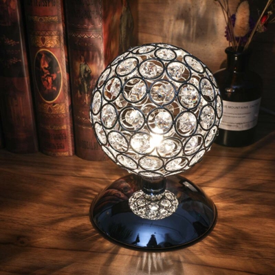 Insma - Lampada da comodino a LED in cristallo - Sensore tattile dimmerabile in 3 modalità - Lampada da tavolo