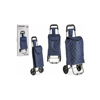 Cliccandoshop - Carrello Blu scuro (87 x 35 x 28 cm)