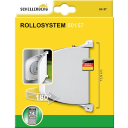 50157 Avvolgitore Mini Bianco, Pieghevole Aperto, per tapparelle avvolgibili, spaziatura dei Fori 15,5 cm, Girevole a 180 - Schellenberg precio