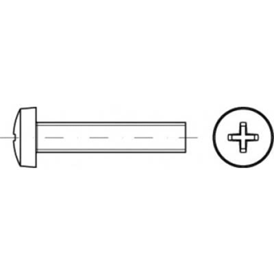 TOOLCRAFT TO-5430876 Viti a testa cilindrica M2,5 16 mm A croce Philips ISO 7046 Acciaio galvanizzato zinco 200 pz.