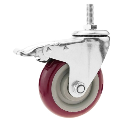 Rotelle pivotanti ruote industriale di PVC con freno 100 mm M12 - Primematik