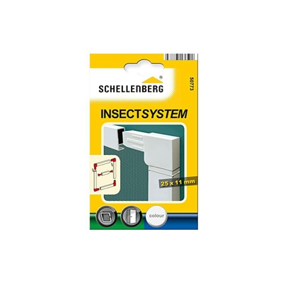 50773 - Set di raccordi angolari per finestra con zanzariera'Eleganza', colore: Bianco - Schellenberg