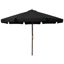 Ombrellone Da Esterni Con Palo In Legno 330 Cm Nero características