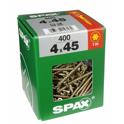 Viti Del Terreno 400 Torx Svasata Acciaio Testa, Diam.4 Mm X Mm L.45 - Spax