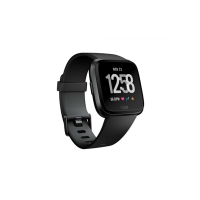 Versa - Smartwatch Fitness, Nero/Alluminio Nero, Taglia Unica - Fitbit