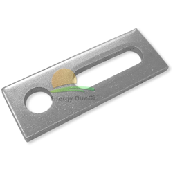 Piastra asolata in acciaio per viti doppio filetto M10; 82 x 30 x 5 mm; Foro 11 mm en oferta