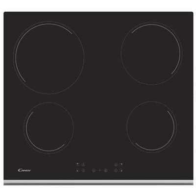 Piano Cottura CH64XB Elettrico 4 Zone Cottura da 60 cm Colore Nero