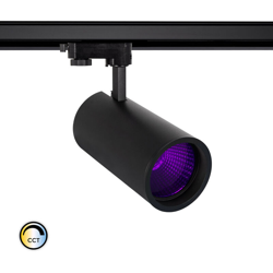 Ledkia - Faretto LED New D'Angelo Nero 40W CCT LIFUD per Binario Trifase Speciale Negozio di Alimentari Viola precio