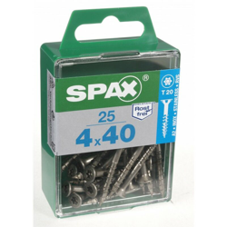 Set Di 25 Viti In Acciaio Inox Svasata Testa Torx Diam.4 Mm X Mm L.40 - Spax características