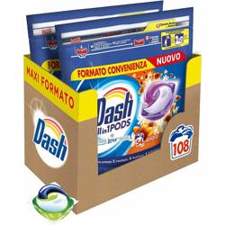 2 x All in 1 Pods Lenor Ambra Detersivo Lavatrice 108 Capsule Lavaggi - Dash precio