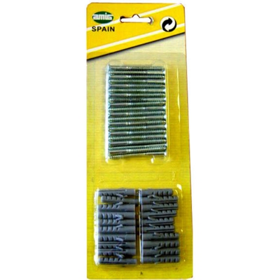 18 Viti con Tasselli per fissaggio Cremagliera L