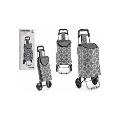 Cliccandoshop - Carrello Grigio (87 x 35 x 28 cm)