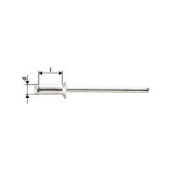 Standard Rivetti Ciechi Testa Svasata 4X10Mm Alluminio (A 1000) - Gesipa en oferta