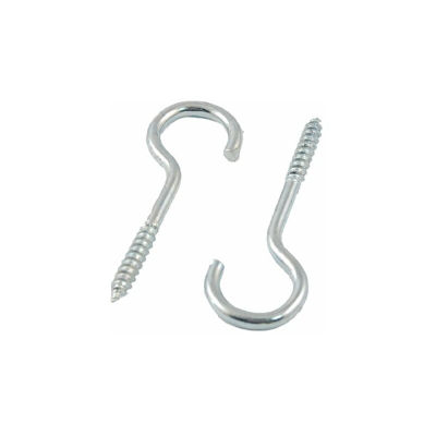 Sourcingmap a12022700ux0135 Vite con Gancio Uncino Filettatura 3 mm per Quadri Lampade da Soffitto, Argento