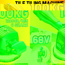 68V 12000r / min Macchina per piastrellatura portatile professionale a 6 velocità Strumento per piastrelle in ceramica Aspirazione vibratore per características