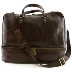 Borsa Viaggio In Pelle Colore Moro - Pelletteria Toscana Made In Italy - Borsa Viaggio precio