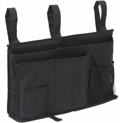Borsa da letto Organizer per letto Borsa per letto a soppalco Libri, riviste, giocattoli, telefoni cellulari, auricolari (nero) - Litzee