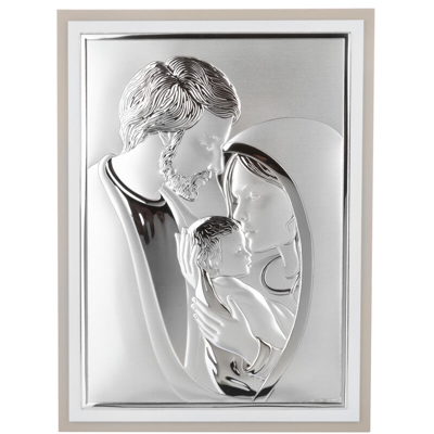Kasanova - Icona Sacra Famiglia 27x36 Cm Beltrami, Con Argento Miro Silver Argento