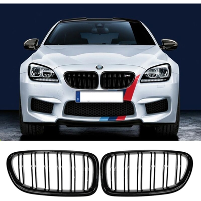 2x Griglia per griglia sportiva per rene anteriore per BMW 10-14 Griglie F10 F18 F02 F11 M5