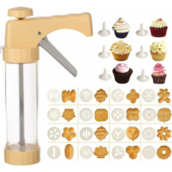 Pressa per pasticceria Accessorio per pasticceria - Siringa per biscotti e siringa per riempimento con 16 stampini e 6 ugelli - Litzee en oferta