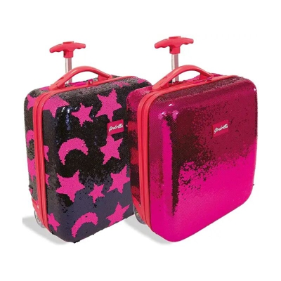 Lgvshopping - Borsa Girabrilla Trolley da Viaggio Scintillante con Paillettes Reversibili