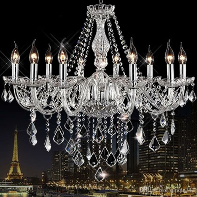 Austin - Lampadario con 12 punti luce trasparente