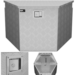 MSW - Baule Porta Attrezzi In Alluminio Cassetta Portautensili Trasporto 150 Litri en oferta