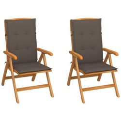 Sedie Da Giardino 2 Pz Con Cuscini Talpa In Massello Di Teak precio