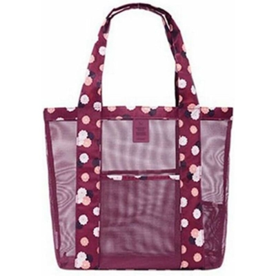 Borsa da spiaggia a rete Borsa a tracolla da spiaggia Borsa a tracolla Donna 35 * 35 * 12CM Rosso ?verde? - Litzee