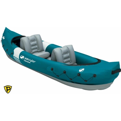 Canoa gonfibile 2 posti Kayak con pagaia canotto in PVC pesca mare lago scafo - Blu