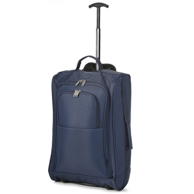 ROKAS BAG BLU Borsa trolley bagaglio a mano morbido scocca semi rigida