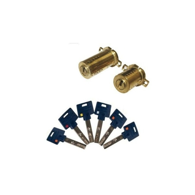 Mul-t-lock - Kit Cilindro CHEBA K, di Alta Aicurezza. Fichet Adattabile 787/Chiavi non Copiabili, poco Ingombro/Carta di Proprietà
