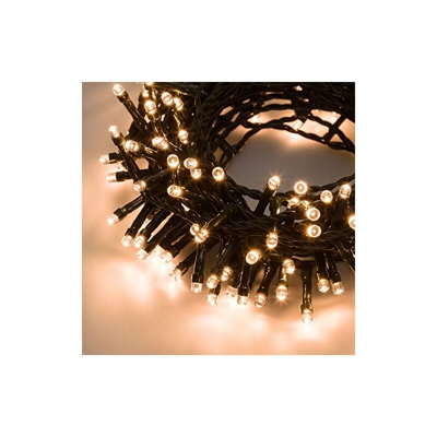 Catena 36,5 m, 900 LED Bianco Caldo, con Memory Controller, Cavo Verde, 24V, Esterno - Xmasking