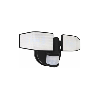 faretto a LED con sensore di movimento, regolabile, 400 lumen, resistente agli spruzzi d'acqua, 5000 K, bianco freddo (nero) - Northpoint