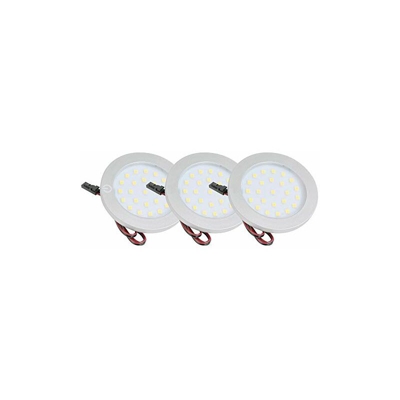 Set di 3 faretti LED in alluminio con interruttore"touch", 2 W, 156 lumen, 68 x 7 mm di spessore