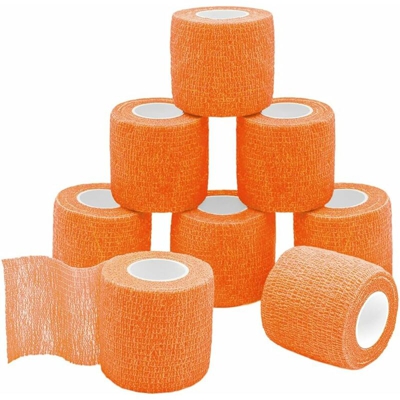 8 rotoli Benda coesiva autoadesiva Benda adesiva Benda di fissaggio Benda Benda elastica Benda in gesso per dita, mani, dita dei piedi e piedi 5 cm X