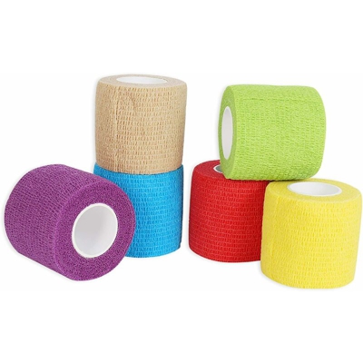6 pz Benda Autoadesiva Benda Adesiva Elastica Benda Coesiva Avvolge Bende Con Forte Benda Animale Per Distorsioni Gonfiore Dolore Al Polso 5 cm x 4,5