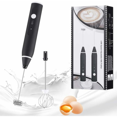 Montalatte elettrico Ricaricabile tramite USB - Acciaio inossidabile - 2 in 1 - Per caffè, latte e cappuccino, uova - Litzee