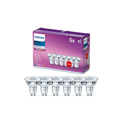 Philips Faretto LED, 6 Pezzi, Equivalente a 50W, Attacco GU10, Luce Bianca Fredda, non Dimmerabile en oferta