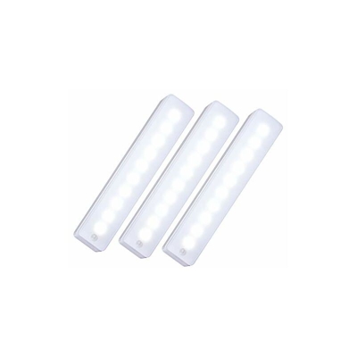 WRalwaysLX 10 lampade LED a batteria wireless Motion luce notturna portatile magnetica di sicurezza per armadi, corridoi, scale (3 pz.)