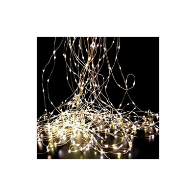 Illuminazione Di Design Tenda Led Effetto Cascata Con 20 Fili Luminosi Silver Grande