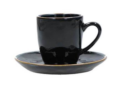 Peragashop - TAZZINA DA CAFFE' DI COLORE NERO C/P 90CC SERIE CONCERTO