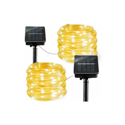 Striscia di luci solari per esterni, confezione da 2 pezzi, 8 modalitÃ , 100 LED a energia solare, impermeabile, tubo di rame, luci per giardino, precio