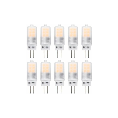 10 lampadine LED G4 3 W, 180 lm, AC/DC 12 V, ricambio per lampadine alogene da 15-20 W, luce bianca calda 3000 K, non dimmerabile, lampadina a LED