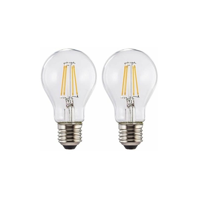 Filamento LED, E27, 806 lm, sostituisce 60 W, bianco caldo, 2 pezzi